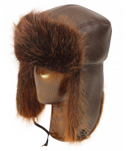 Trapper in Leather and Beaver (Brown)