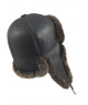 Six Panel Sheepskin Ushanka Russian Hat (Dark Brown)