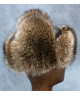 Raccoon Russian Ushanka Hat (Dark Brown)