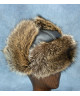 Raccoon Russian Ushanka Hat (Dark Brown)