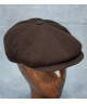 Wool / Cashmere Newsboy Cap (Dark Brown)